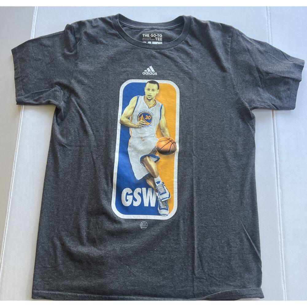 Golden State Warriors #30 Stephen Curry Adidas Gray T-Shirt Men M